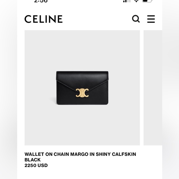 Celine Triomphe wallet on chain - Picture 9 of 11